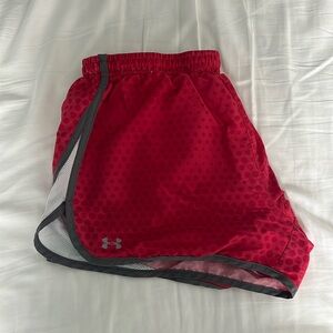 Size Large red under amour shorts
